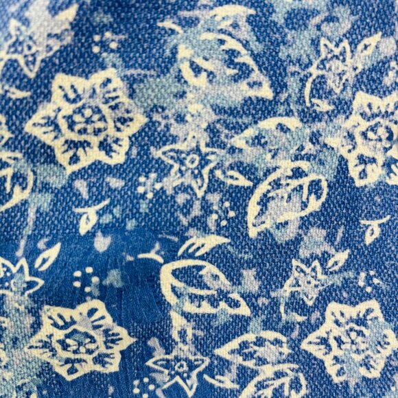 Nat Nast Mens Silk Hawaiian Shirt Blue Floral Short Sleeve Button Size XL - Picture 8 of 12